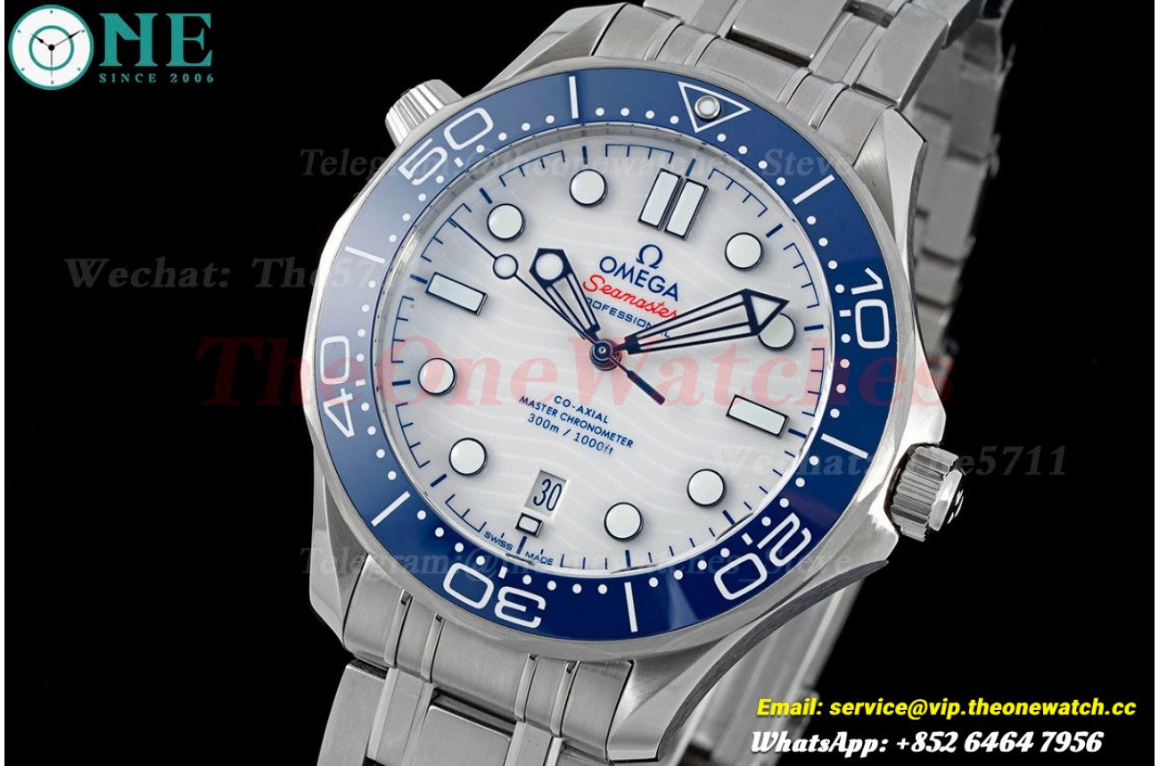 Seamaster 300m 42mm SS/SS White/Blue ZF A8800