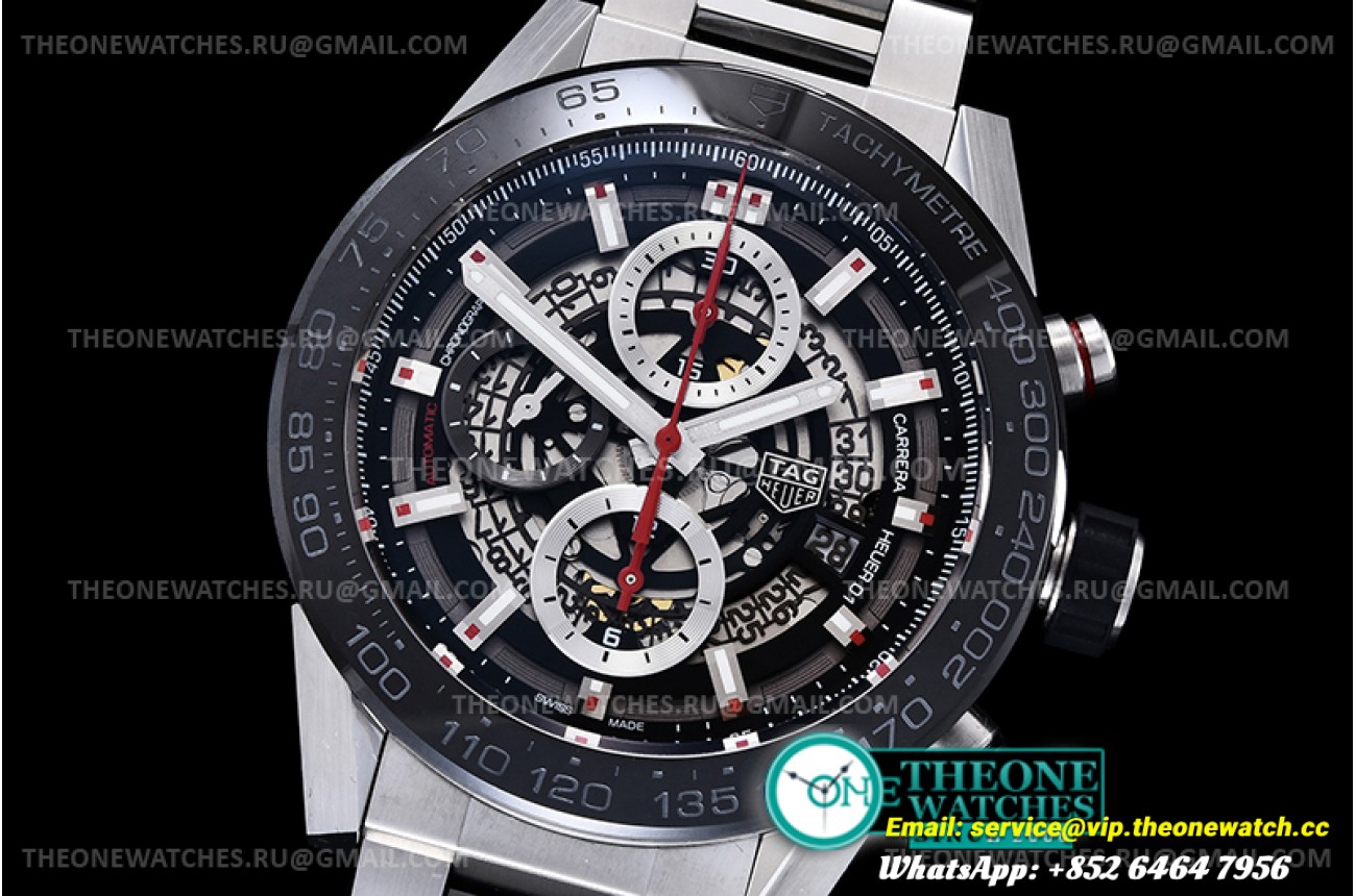 Tag Heuer - Carrera Calibre HEUER 01 45mm SS/SS XF A1887 Chrono