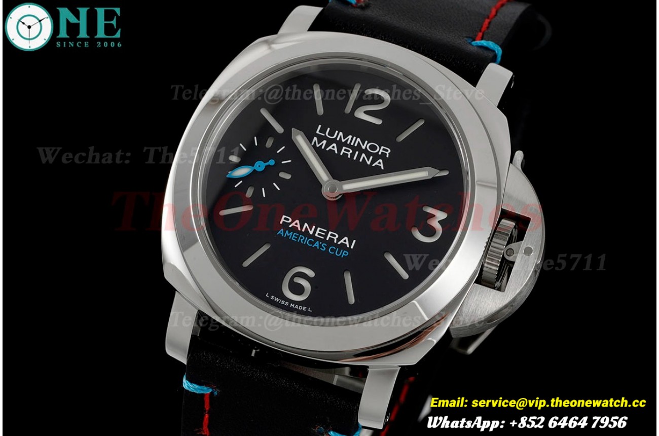 PAM724 Luminor Marina Oracle Team USA 8 Days 44mm Black Dial SS/LE HWF A6497