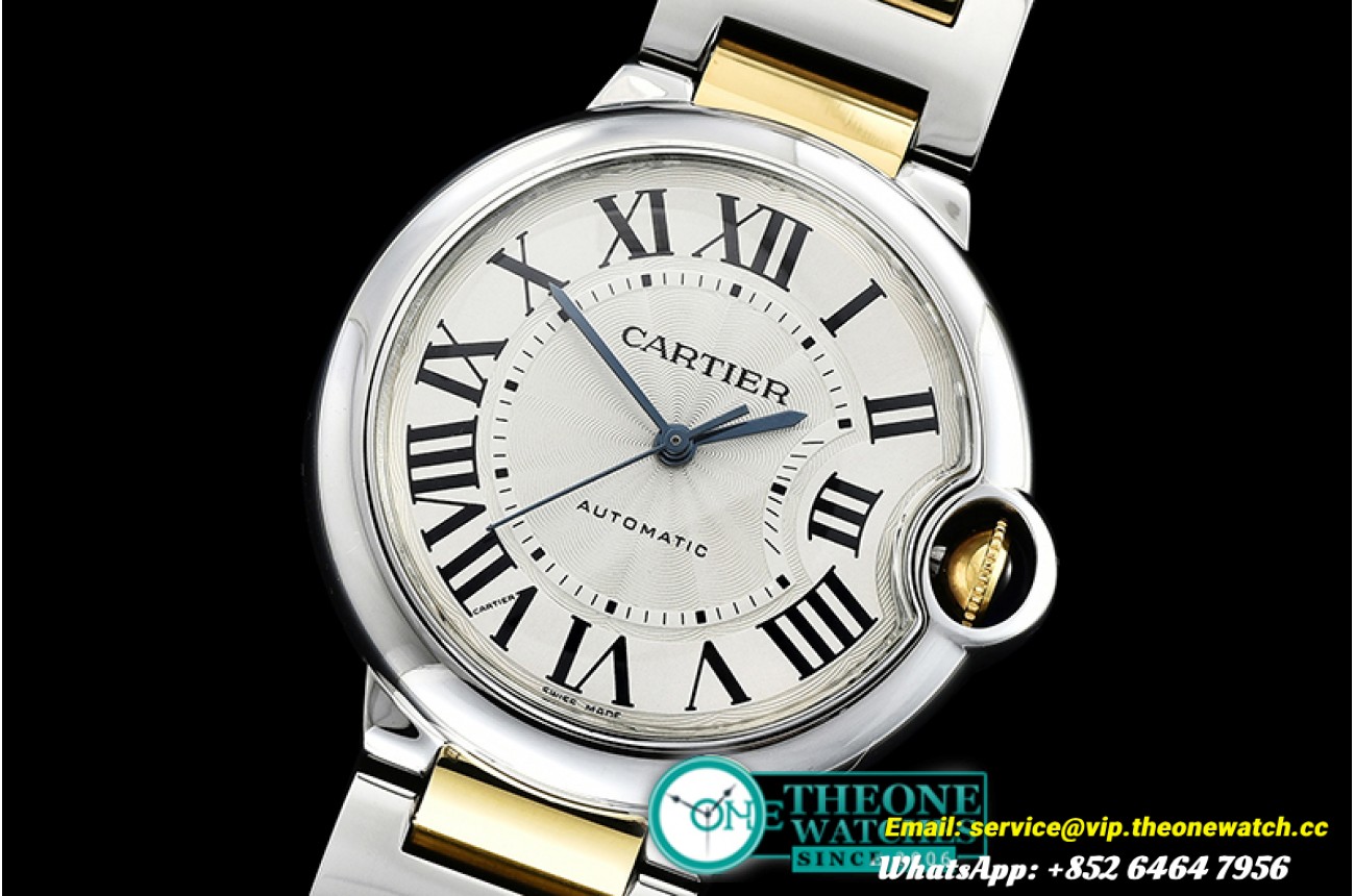 Cartier - Balon Bleu Unisex 36mm YG/SS Wht BVF Jap NH05