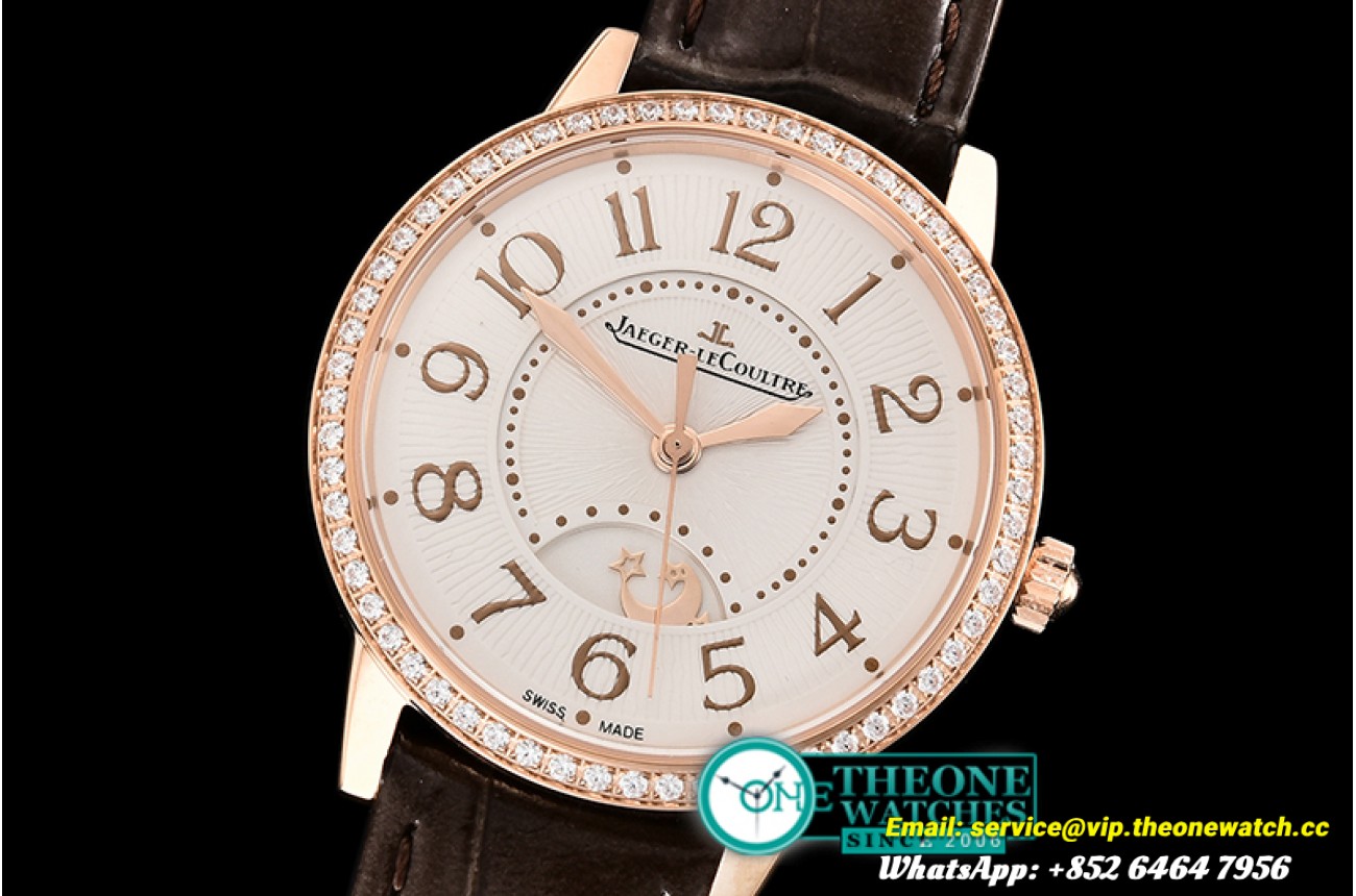 Jaeger LeCoultre - Master Ultra Thin Moon Ladies RG/LE White ZF MY9015 Mod