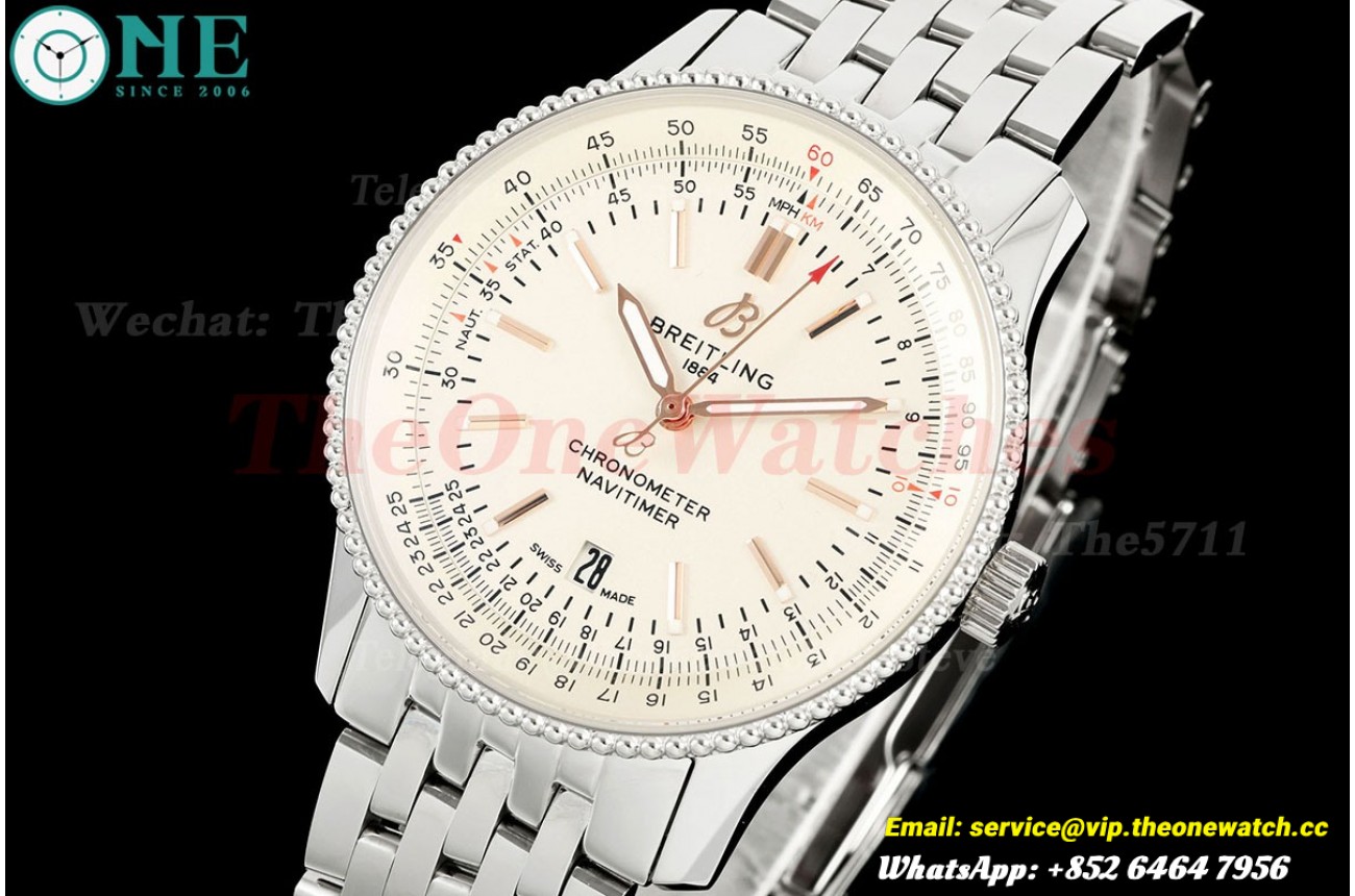 Navitimer 1 41mm Date SS/SS Cream Dial TF A2824