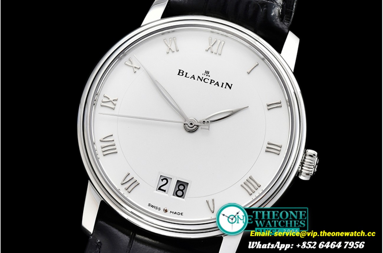 Villeret Grande Date SS/LE White Num MY9015