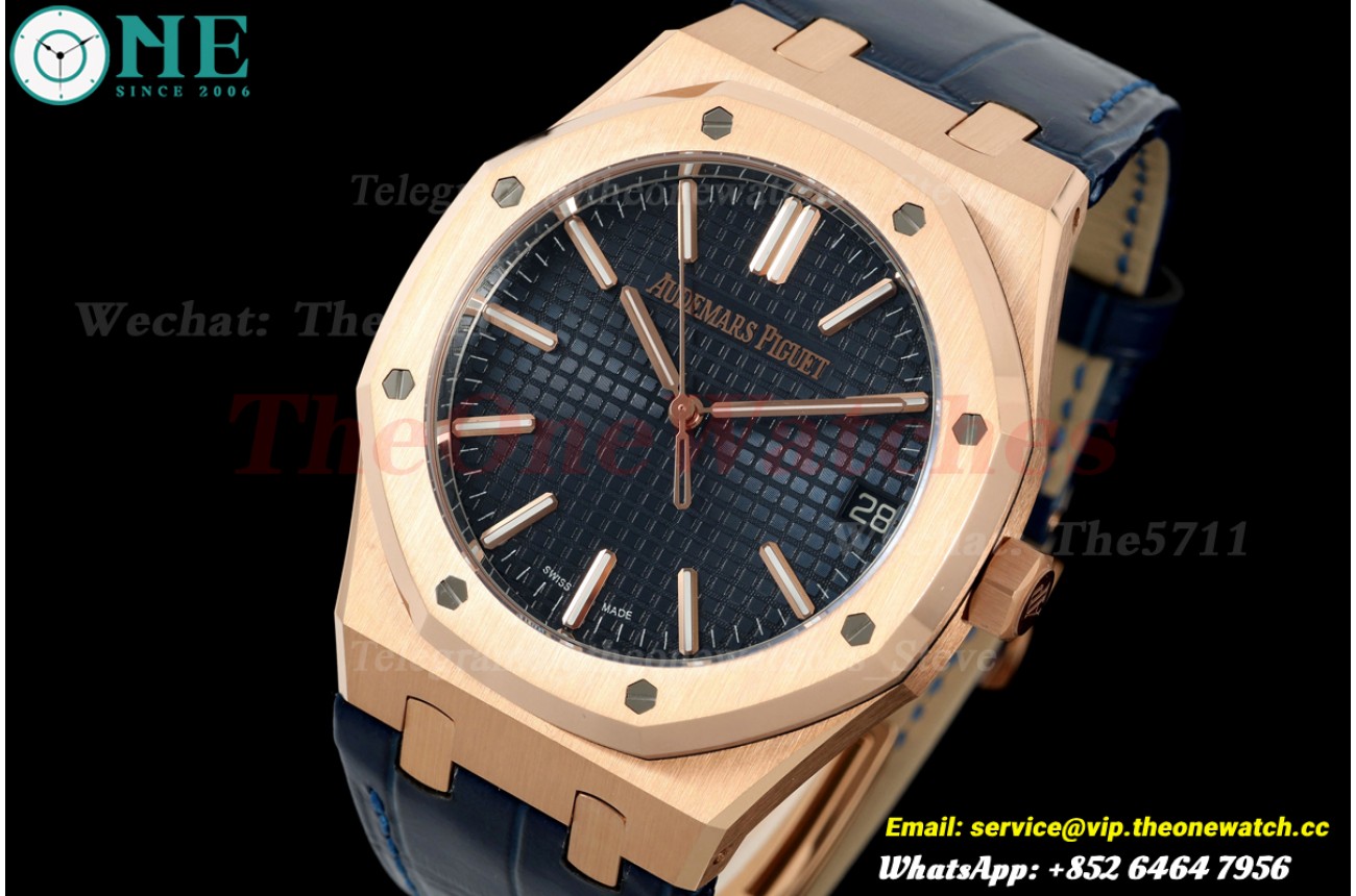 Royal Oak 41mm 15510 RG/LE Blue/Stk DDF DD4302 (Weighted Approx.135g)
