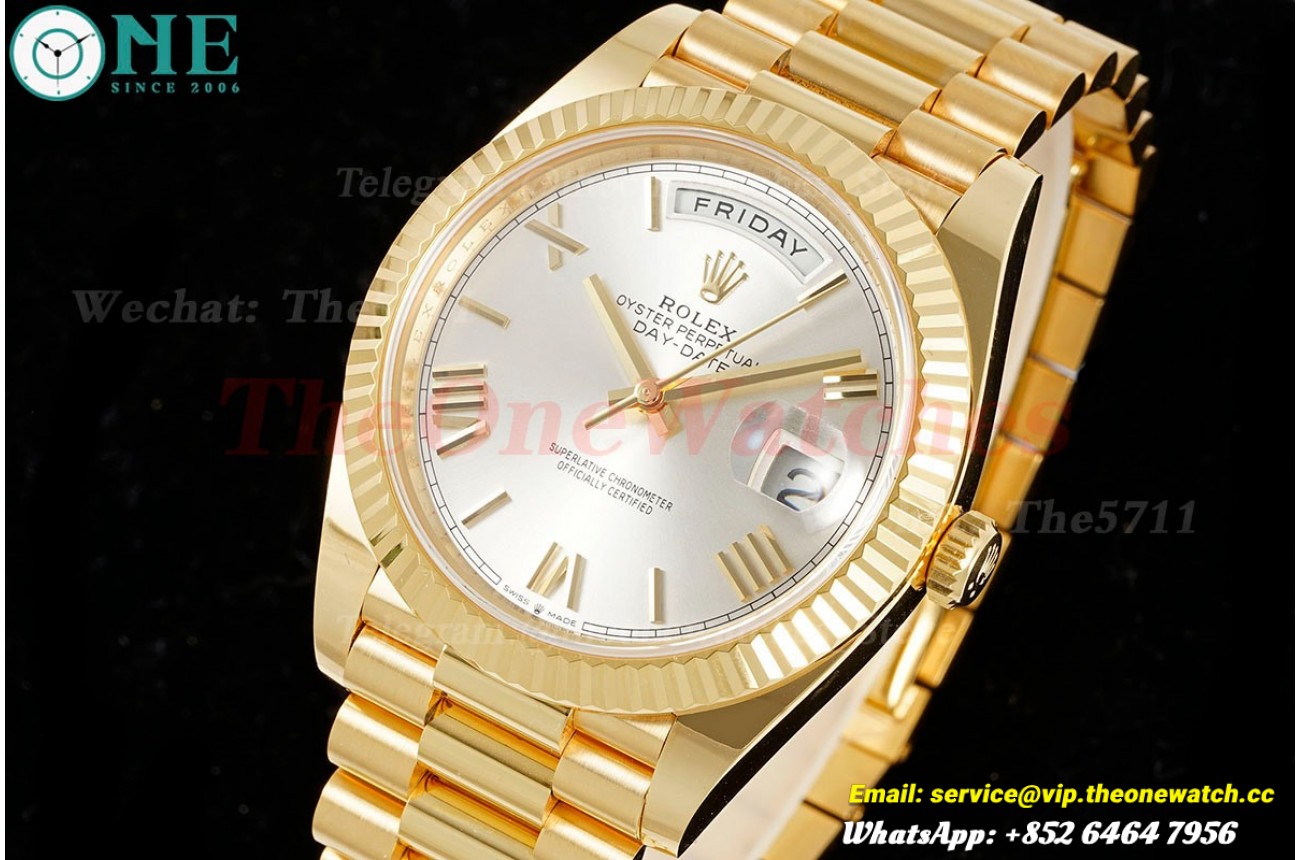 DayDate 228238 40mm Pres YG/YG Silver Dial ARF VR3255