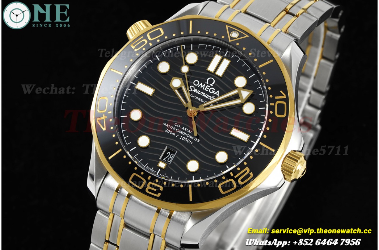 Seamaster 300m 2019 42mm YG/SS Black/Dot Dial ORF OR8800 Super Clone