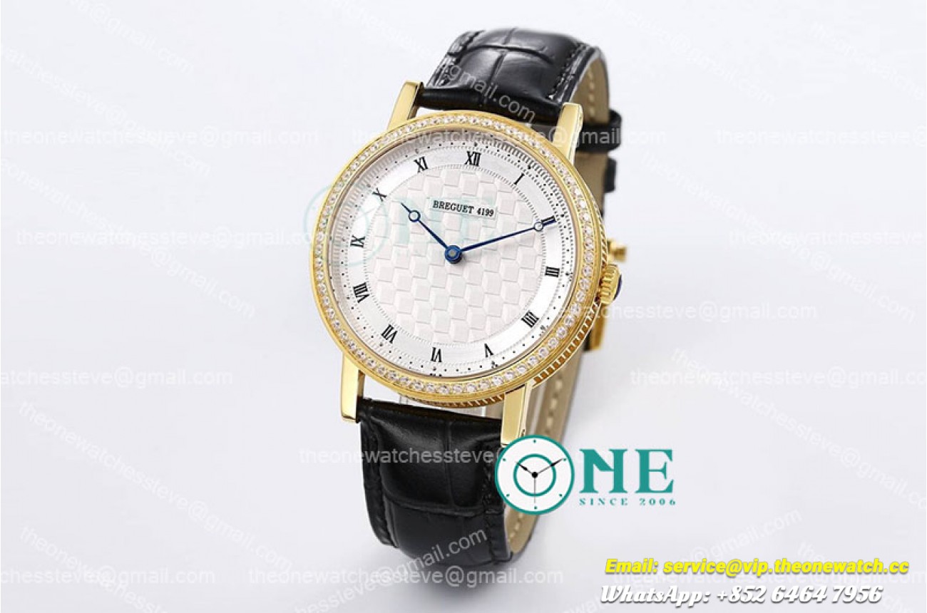 Breguet - Classique Ref.5967 YG/LE White/Rmn/Cubi Diam Automatic
