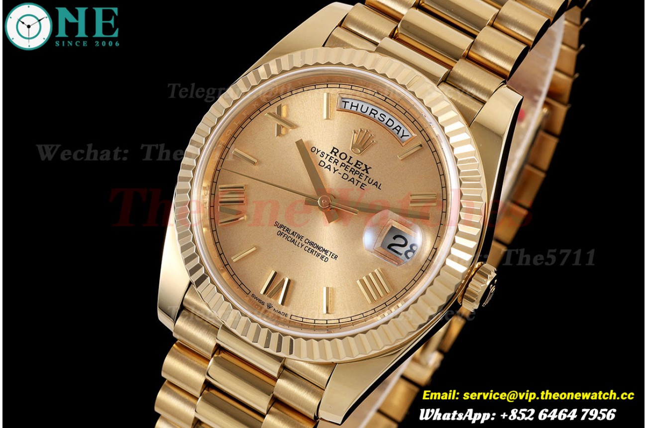 DayDate 228238 40mm YG/YG Gold/Rmn TMF VR3255 (Gain Weight)