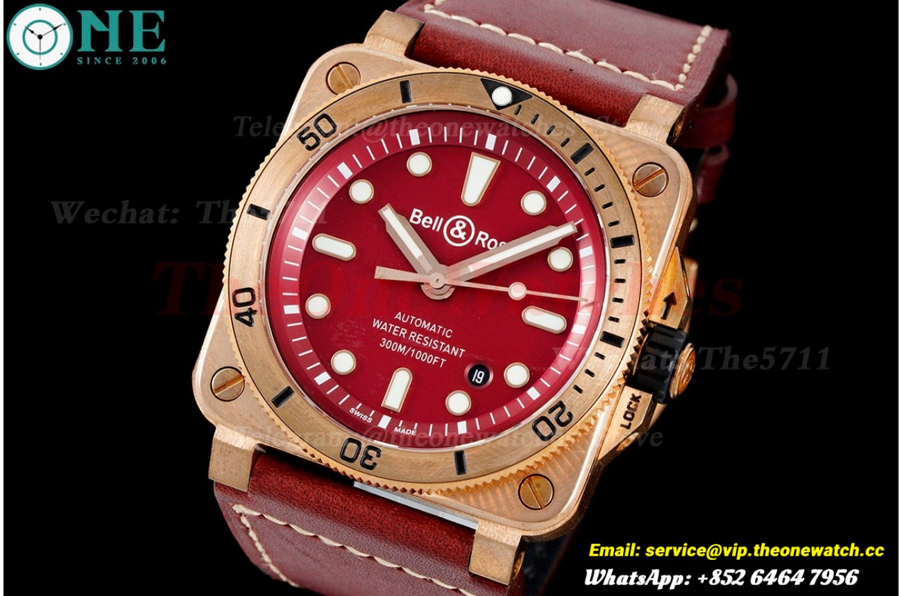 Instruments BR03 Diver 42mm Bronze/LE Red Dial WMF A2824