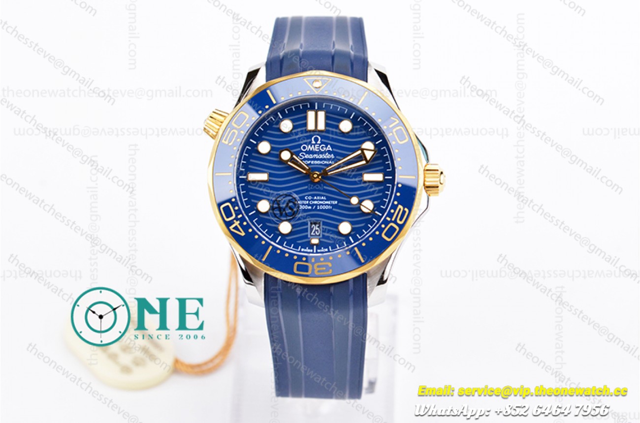 Omega - Seamaster Diver 300M YG/RU Blue Two Tone VSF Asia8800