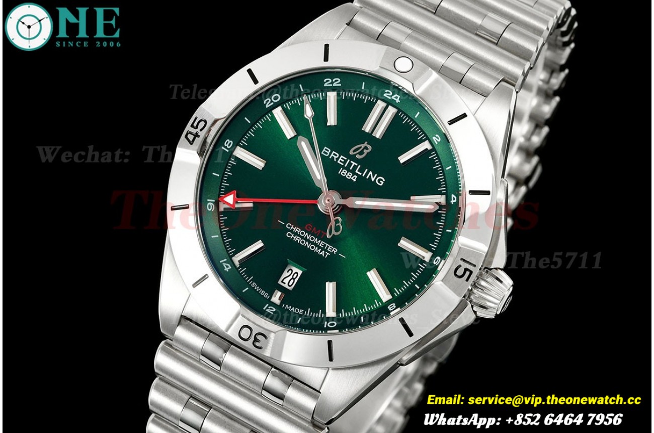Chronomat GMT 40mm SS/SS Dark Green Dial BLSF A2836