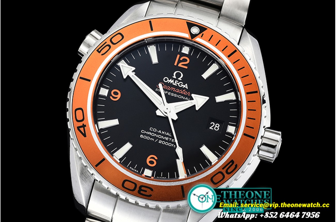 Omega - Planet Ocean 45mm SS/SS Black/Org VSF 1:1 Asia 8500