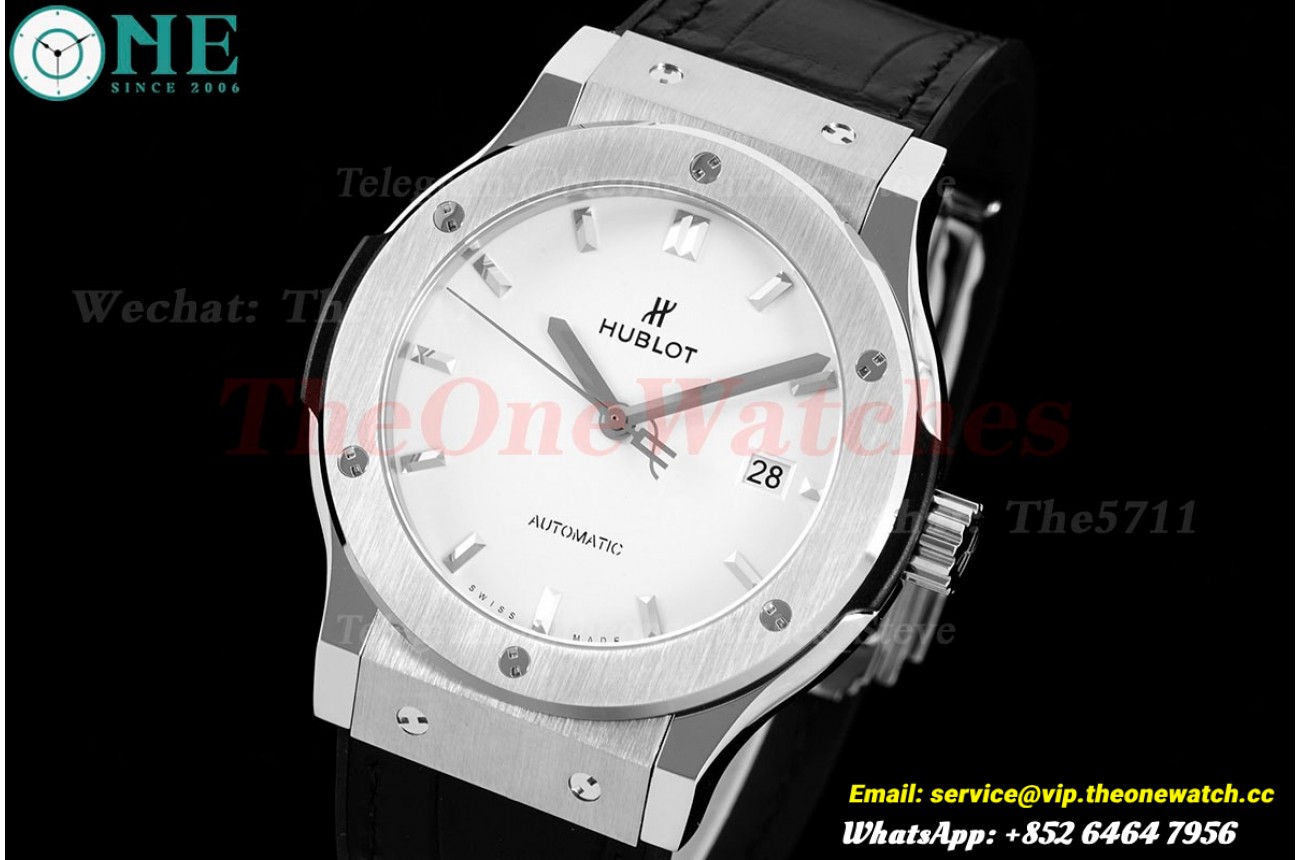 Classic Fusion 42mm SS/LE White/Stk APSF A1110