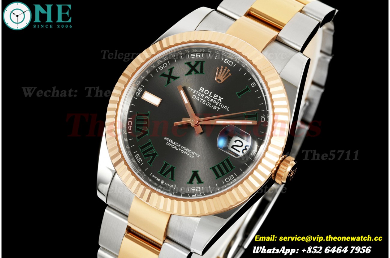 Datejust 126331 41mm Oys SS/RG Grey/Rmn WDF JH3235 (Free Sprung)