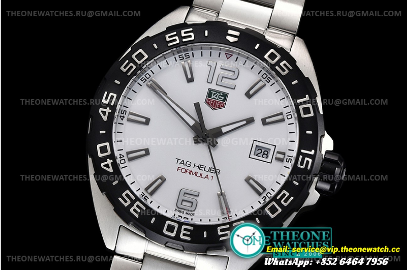 Tag Heuer - Tag Heuer Formula 1 SS/SS White XTF Swiss Qtz