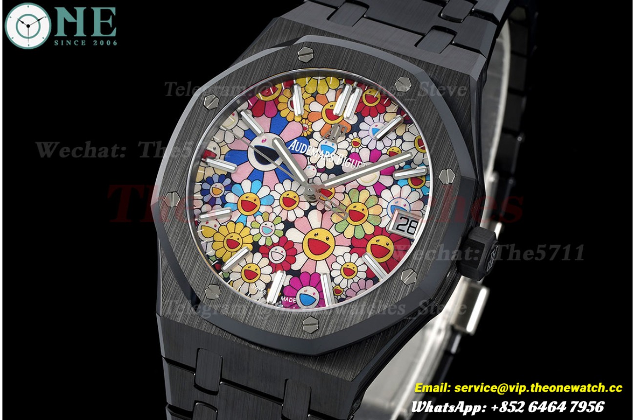 Royal Oak 41mm 15500 Black Ceramic/Cer Sunflower Dial APSF SA4302 Super Clone