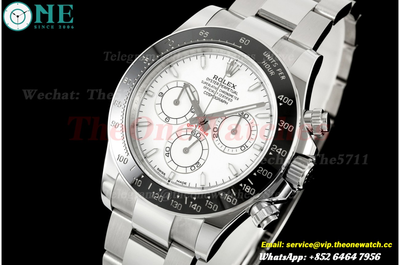 Daytona 126502 40mm SS/SS White Dial QF JH4131 (Free Sprung)