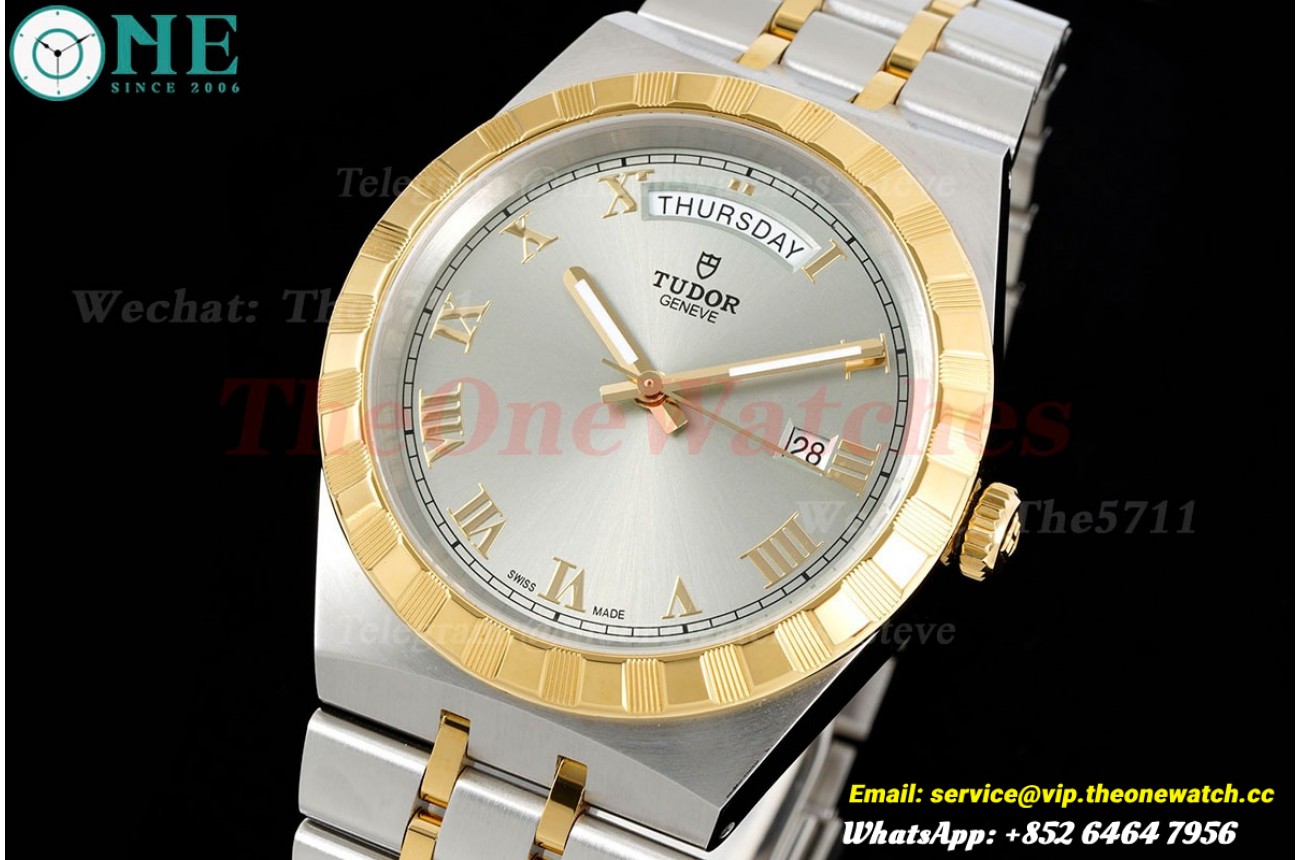 Royal Day-Date 41mm SS/YG Silver/Rmn V7F A2836