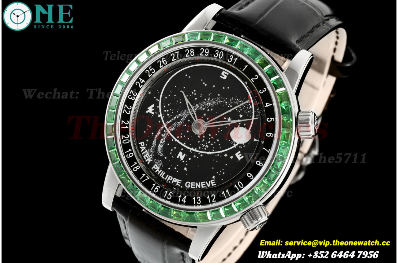 Celestial Sky Moon 6104 42mm SS/LE Black Dial 3KF A240