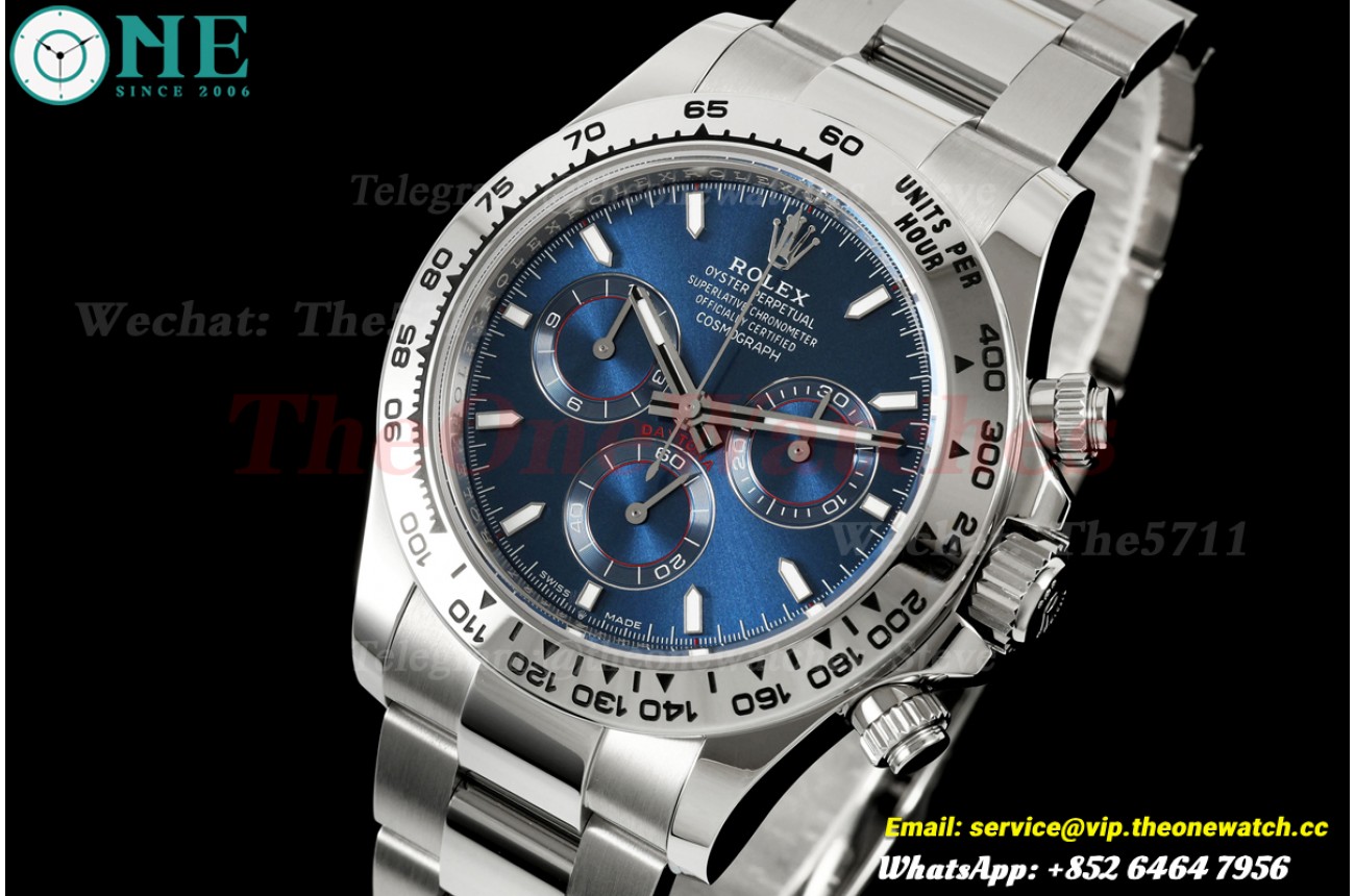 Daytona 126509 40mm SS/SS Blue/Stk WDF JH4131 (Free Sprung)