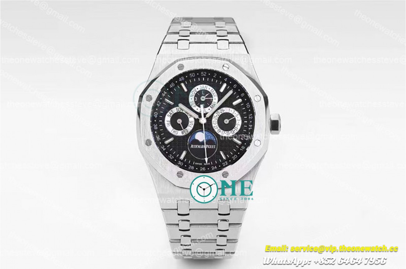 Audemars Piguet - Royal Oak Perpetual Cal 26606 SS/SS Black/Wht BF A5134