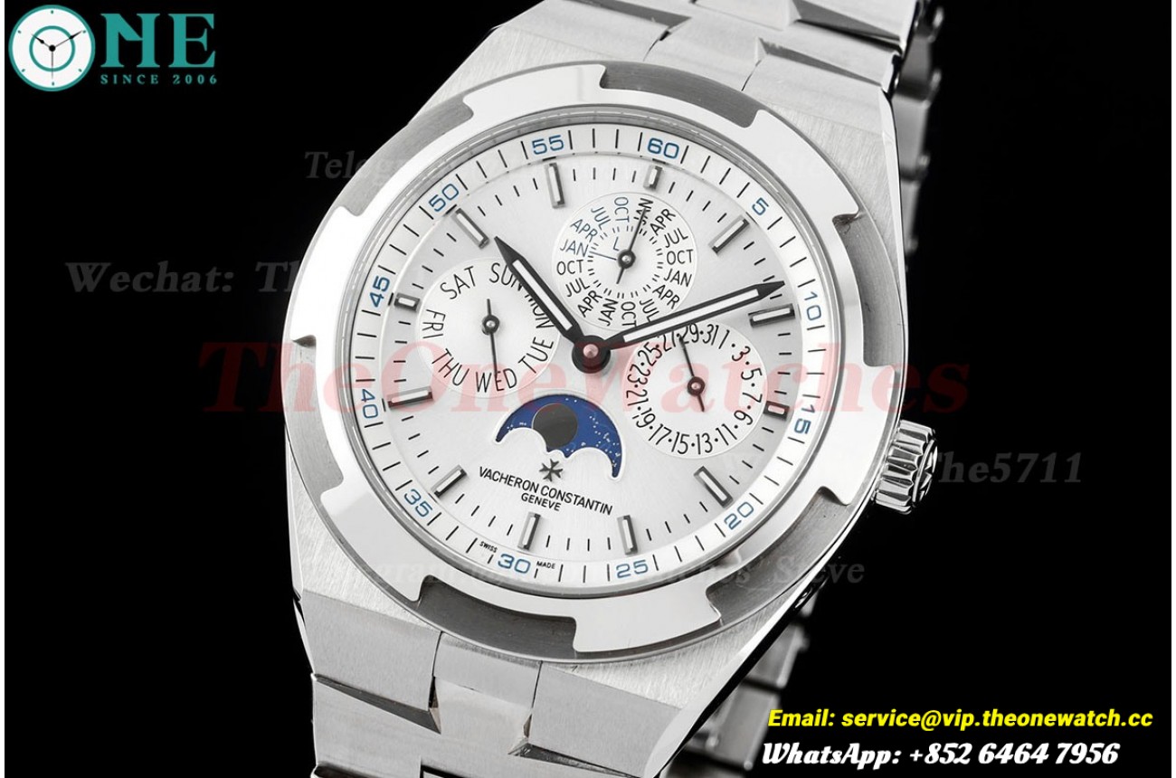 Overseas Perpetual Calendar 4300V SS/SS White/Stk 8F A1120