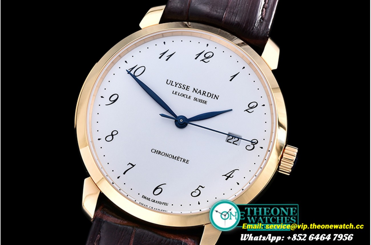 Ulysse Nardin - Le Locle 40mm RG/LE White Breguet Num Asia 2892