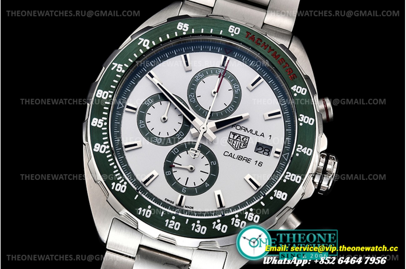 Tag Heuer - Tag F1 Chrono Calibre 16 SS/SS White A8F Jap Qtz