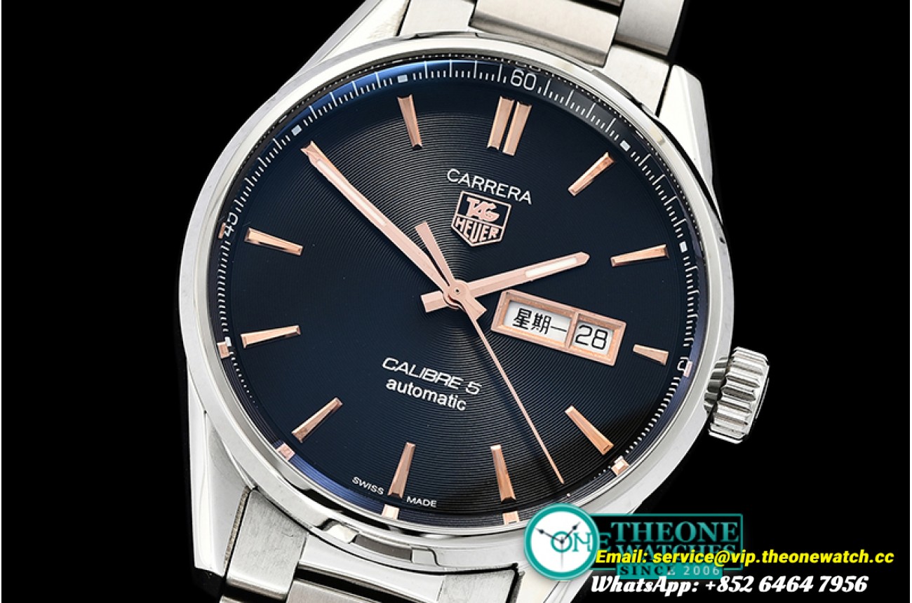 Tag Heuer - Carrera Calibre 5 Automatic SS/SS Blk/RG ANF Asia 2824