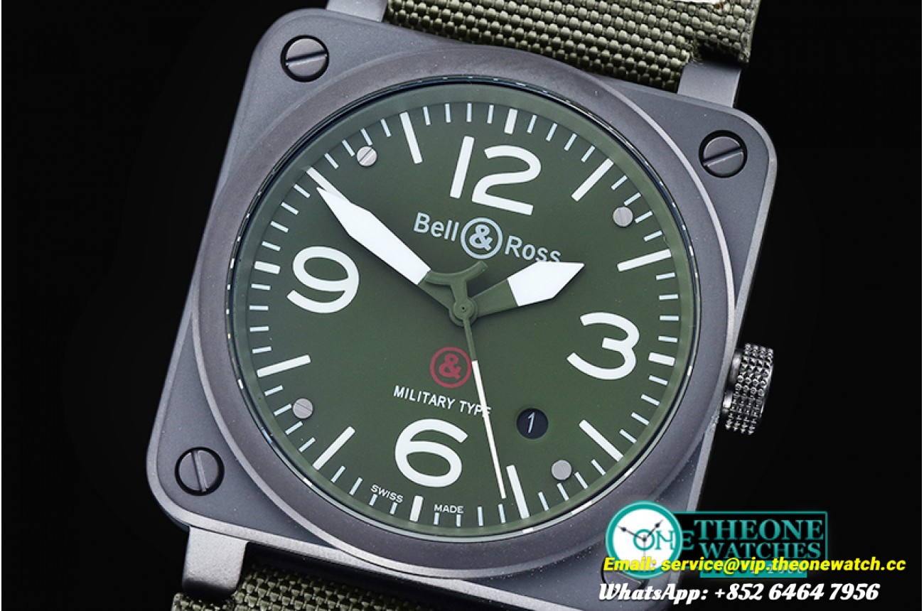 Bell & Ross - BR03-92 Military Ed. PVD/NY Green Miyota 9015