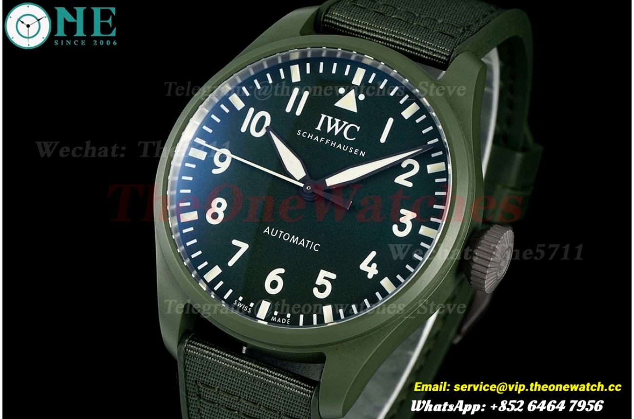 Big Pilot 43mm Woodland Cer/NY Green Dial M+ 8N24