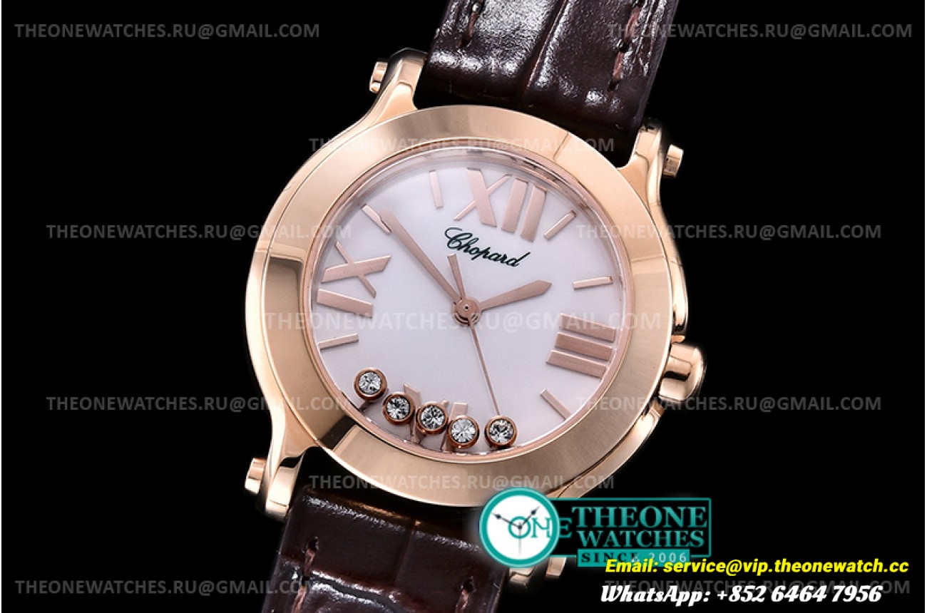 Chopard - Happy Sports Diamonds 30mm RG/LE Wht/Rmn Asia 2892