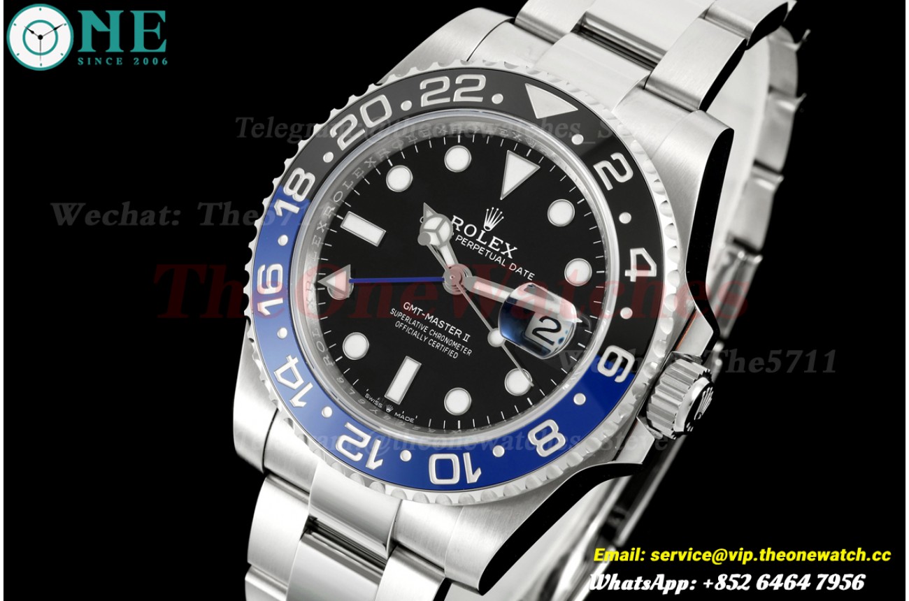 GMT Master II 126710 Batman 40mm Oyster SS/SS Black Dial SCF SH3285