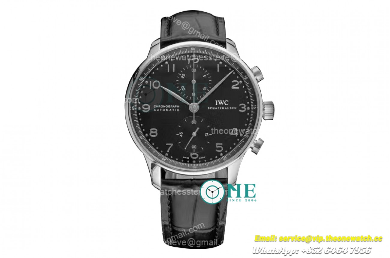 IWC - Portuguese Chrono SS/LE Black SS Num AZF V2 A79350 Mod