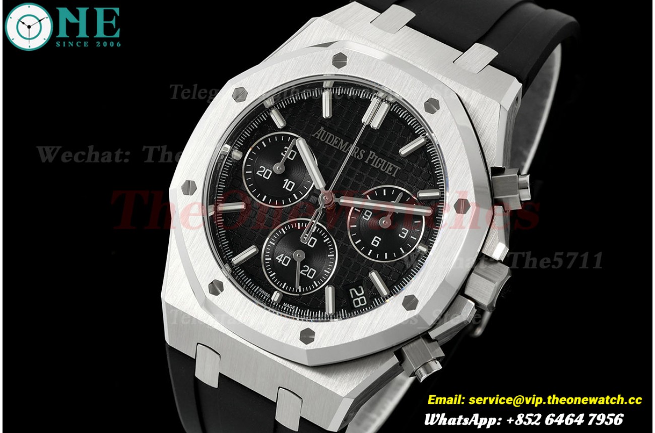 Royal Oak Chrono 26240 41mm SS/RU Black Dial DDF DD4401 Super Clone (SW Dial)