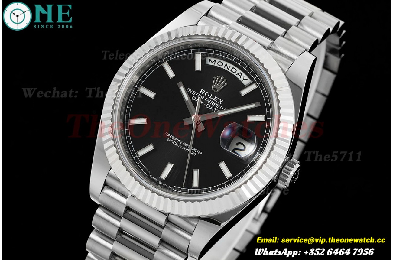 DayDate 228239 40mm Pres SS/SS Black Dial ARF VR3255
