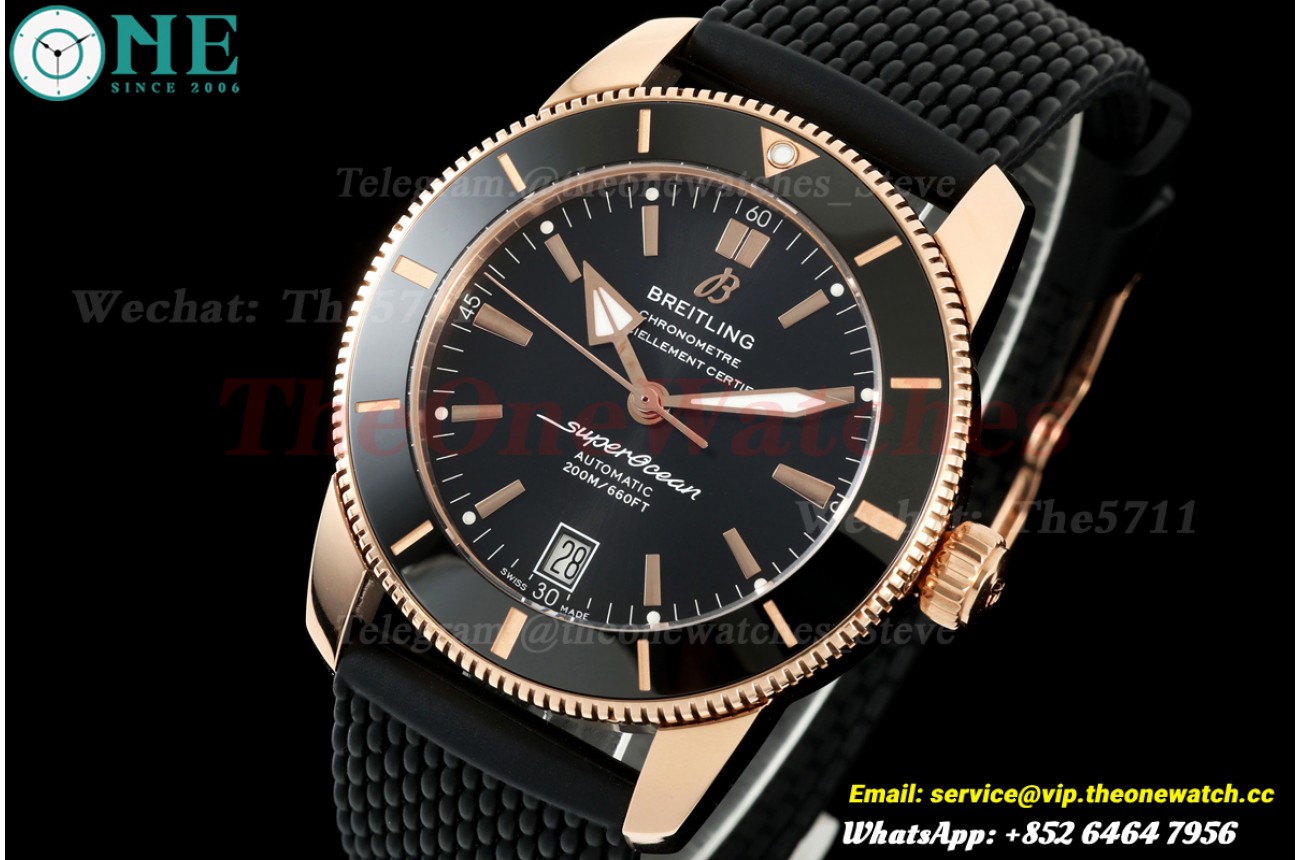 Superocean Heritage B20 42mm RG/RU Black Dial BLF A2824