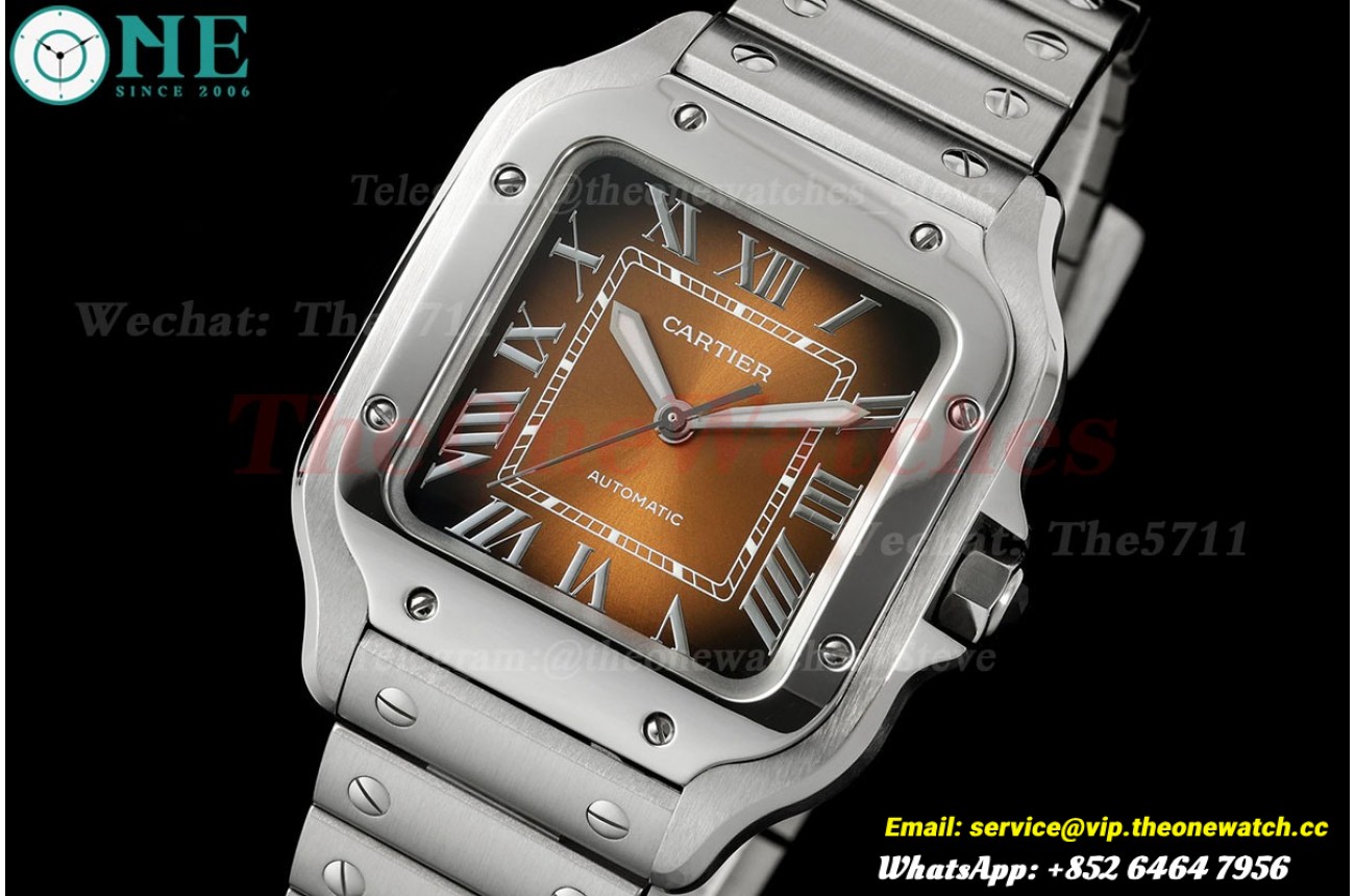 Santos De Cartier 35mm SS/SS Brown Dial BVF A9015