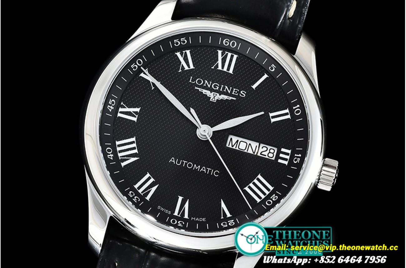 Longines - Master Collection DayDate SS/LE LGF Black/Roman A2836