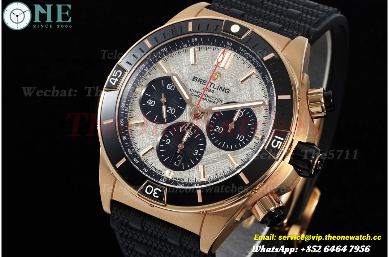Super Chronomat B01 44MM SS/RG Meteorite/Stk Dial BLF A7750