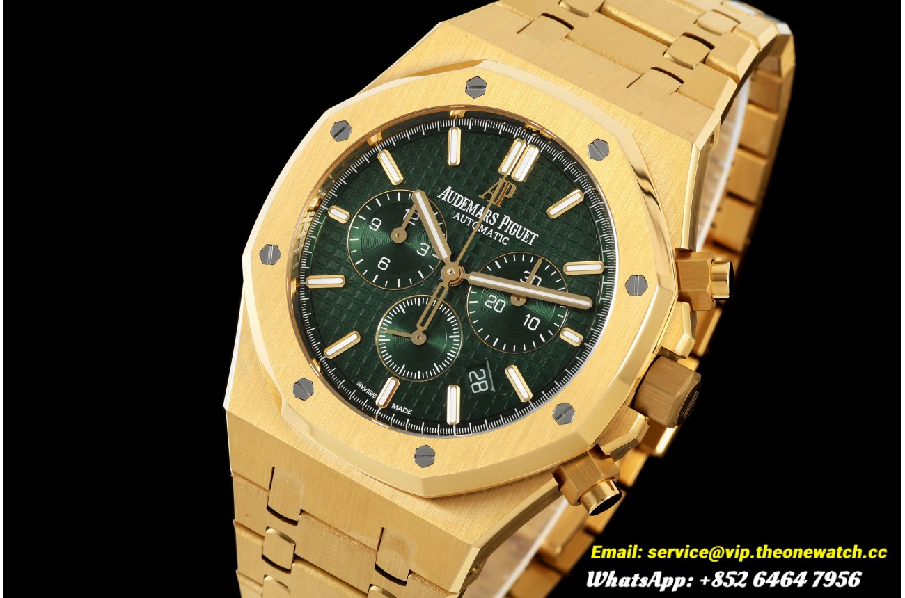 Royal Oak Chrono 26331BA 41mm YG/YG Green Dial APSF DD4801