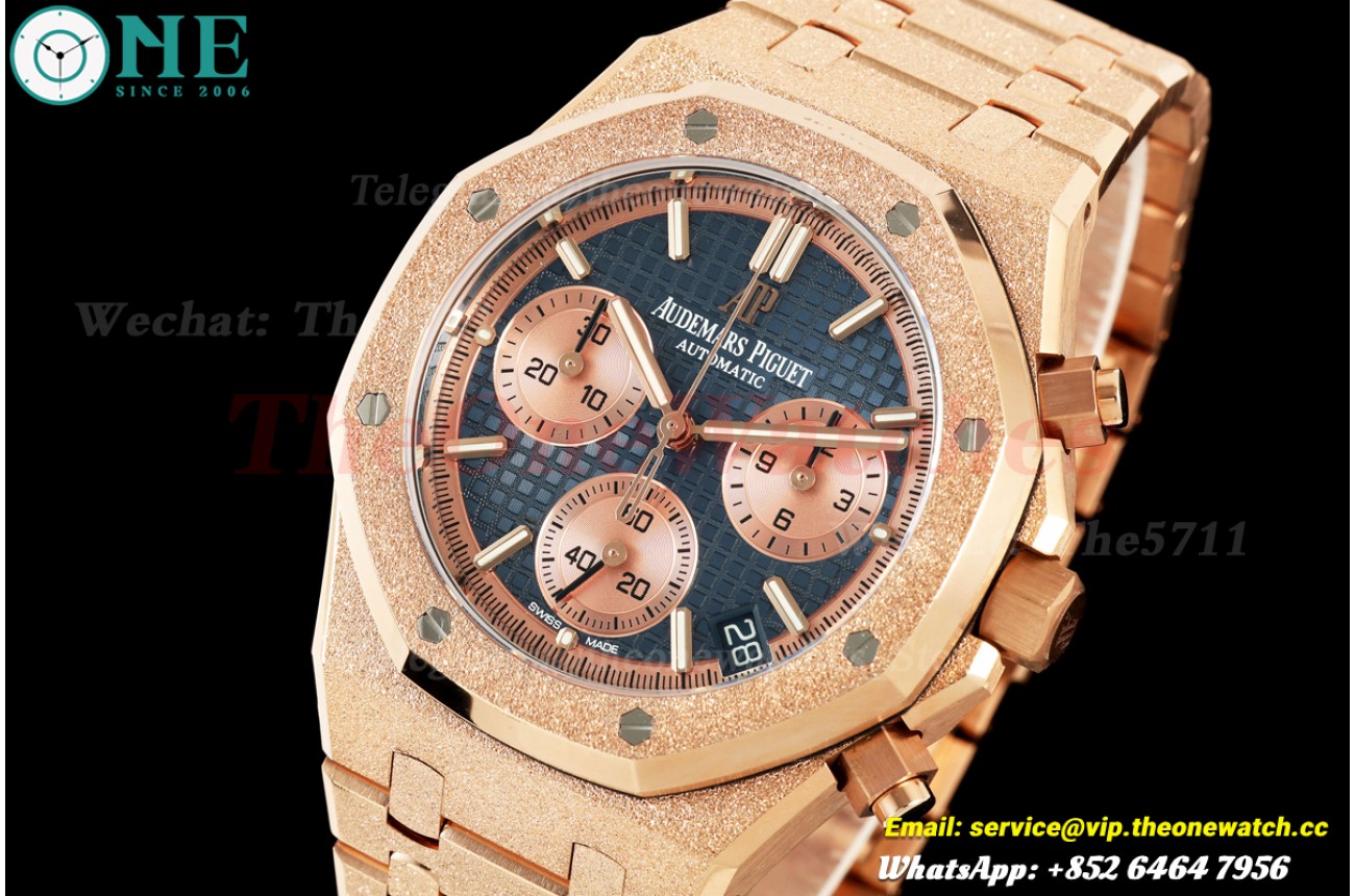 Royal Oak Chrono 26239OR Frosted 41mm RG/RG Blue/RG Dial DDF DD4401 (Weighted Approx.205g) (SW Dial)
