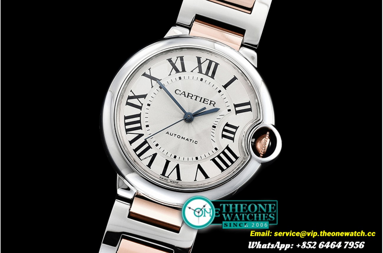 Cartier - Balon Bleu Ladies 33mm RG/SS Wht BVF Jap NH05