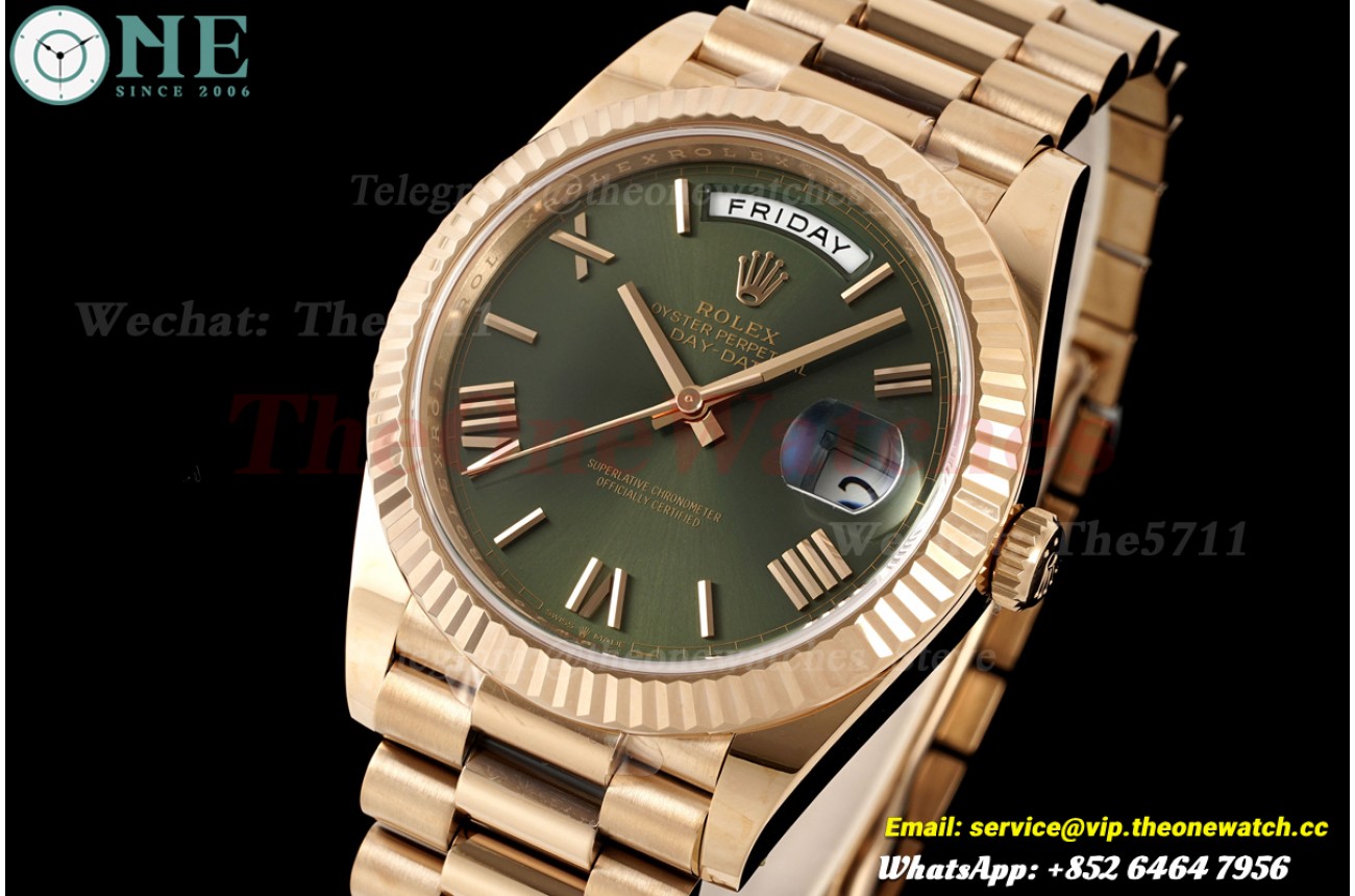 DayDate 228235 40mm RG/RG Green/Rmn VSF DD3255 Super Clone