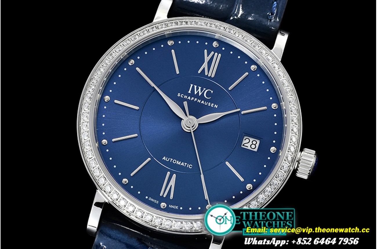 IWC - Portofino Automatic 37mm Diams SS/LE Blue MKF MY9015