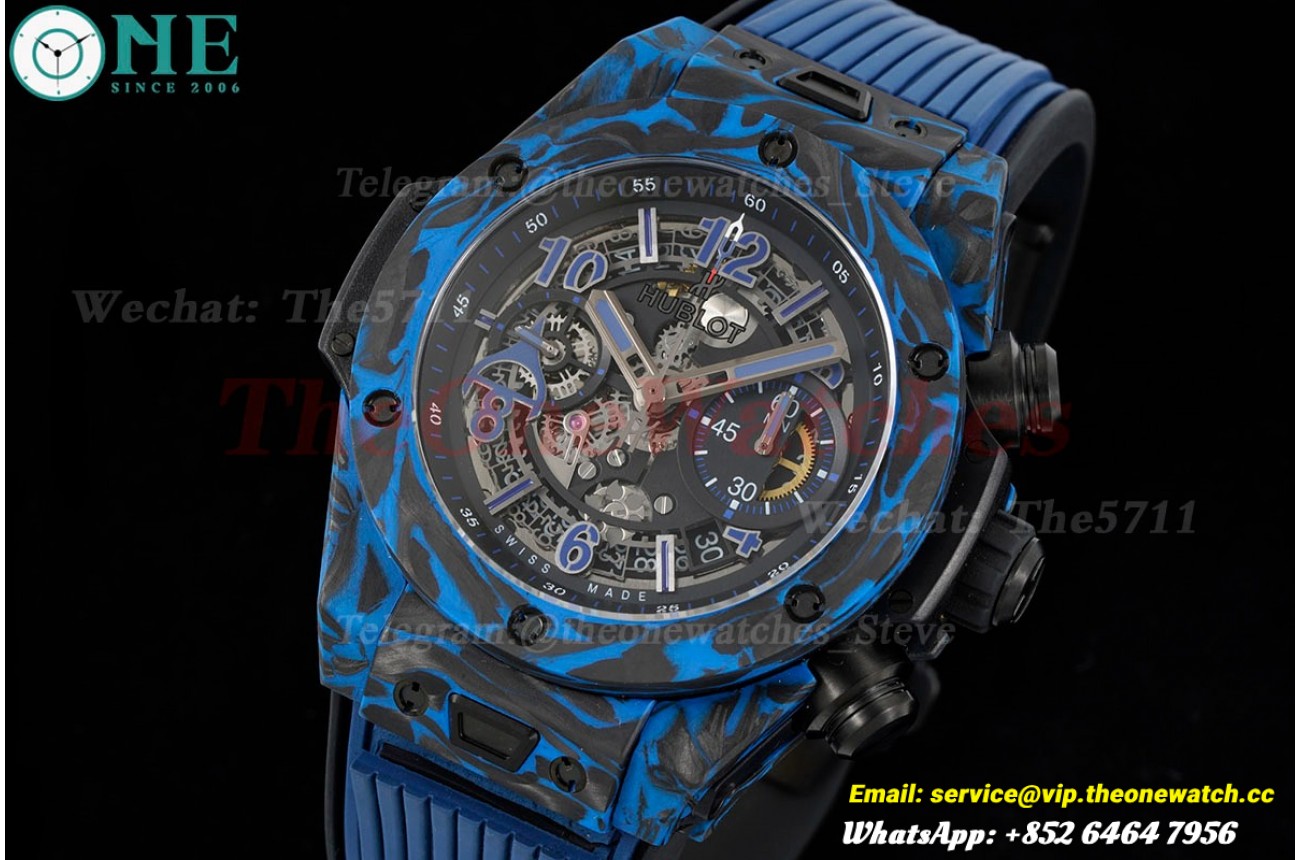 Big Bang Unico 45mm Blue Carbon/RU Skeleton/Num TWF A1220