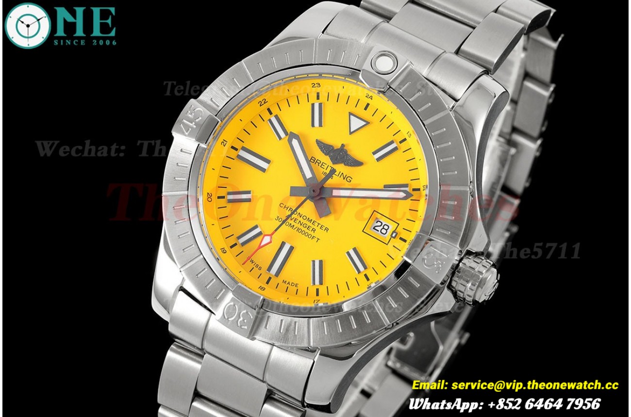 Avenger 44mm SS/SS Yellow Dial TF A2824