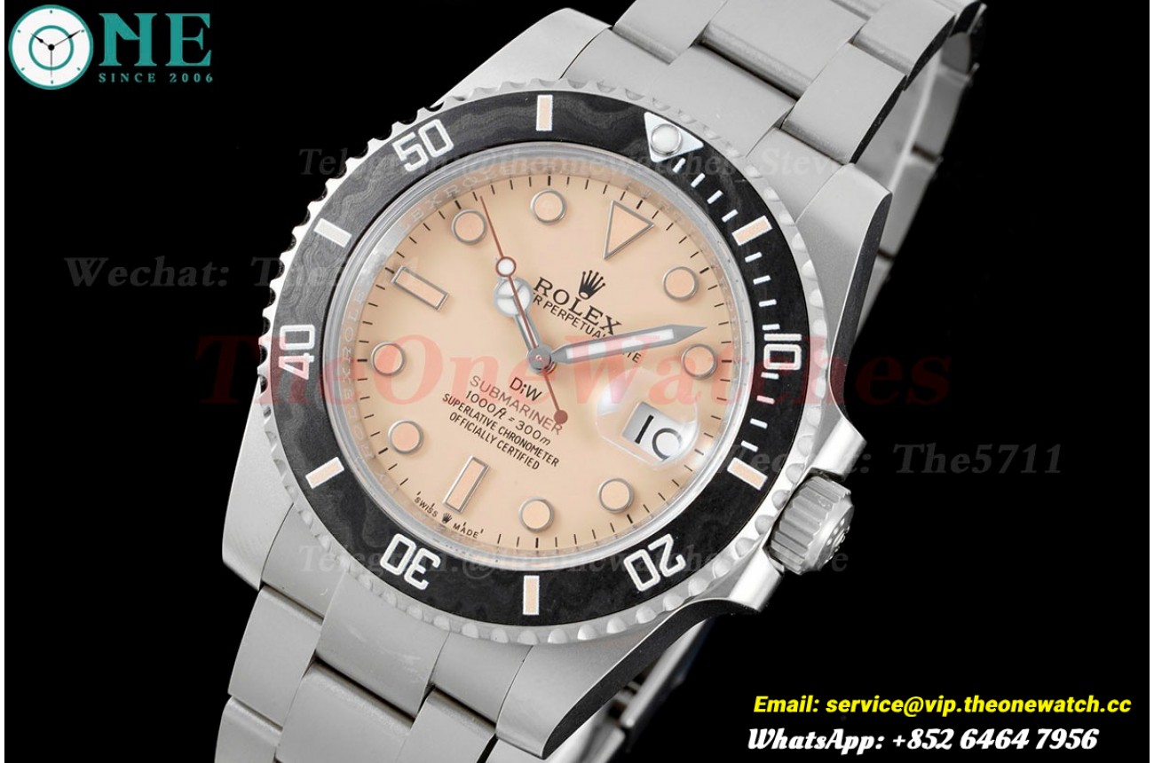 Submariner DIW 40mm 904L SS/SS Cream Dial DIWF VR3135