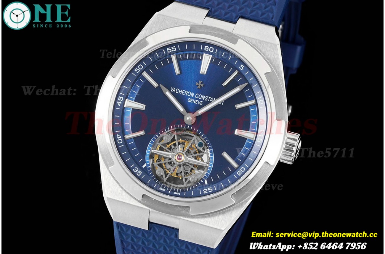 Overseas ref 6000V SS/RU Blue/Stk BBSF Tourbillon
