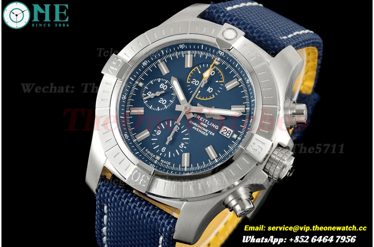 Avenger B01 Chrono 45mm SS/NY Blue Dial TF A7750